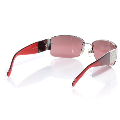 Chanel Crystal CC Logo Sunglasses 4117 B Red 2 of 6