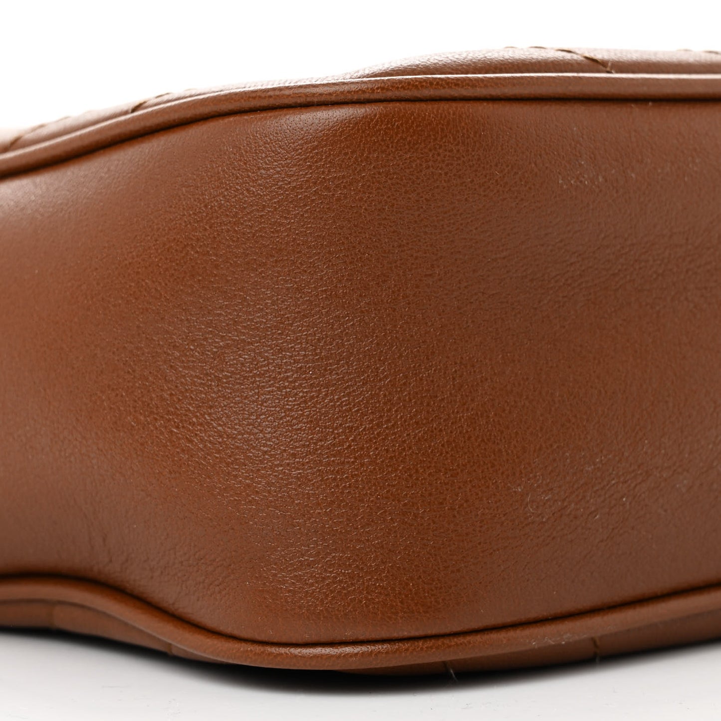 Sakai Be Green Calfskin Diagonal Stitched Small Blondie Shoulder Bag Cuir