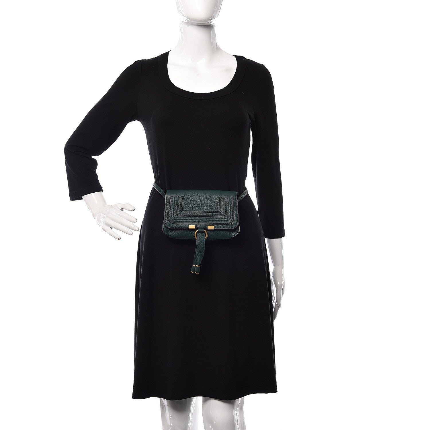 Chloe Calfskin Marcie Convertible Belt Bag Rain Forest 2 of 10