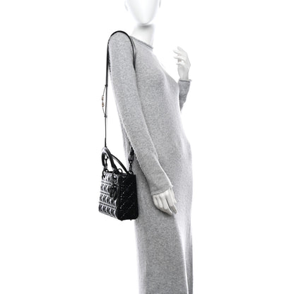 Christian Dior Calfskin Cannage Diamond Small My ABCDior Lady Dior Black 2 of 11