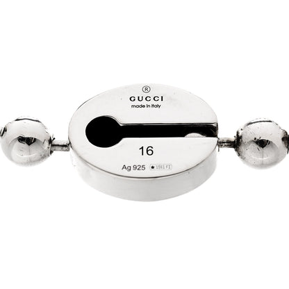 Gucci Sterling Silver Enamel G Bead Bracelet Blue 3 of 4