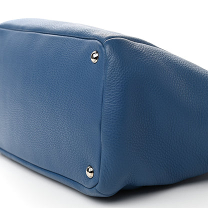 Prada Vitello Daino Double Handle Satchel Inchiostro 8 of 8