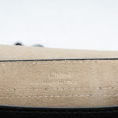 Chloe Calfskin Mini Hudson Fringe Shoulder Bag Black 6 of 7