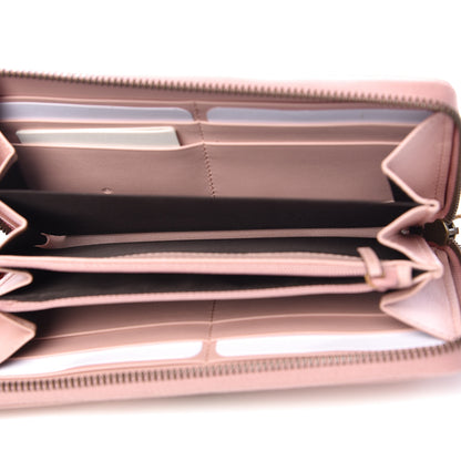 Gucci Calfskin Matelasse GG Marmont Zip Around Wallet Perfect Pink 5 of 9