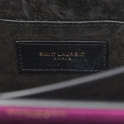 Saint Laurent Metallic Calfskin Small Monogram Sunset Fuchsia 6 of 10