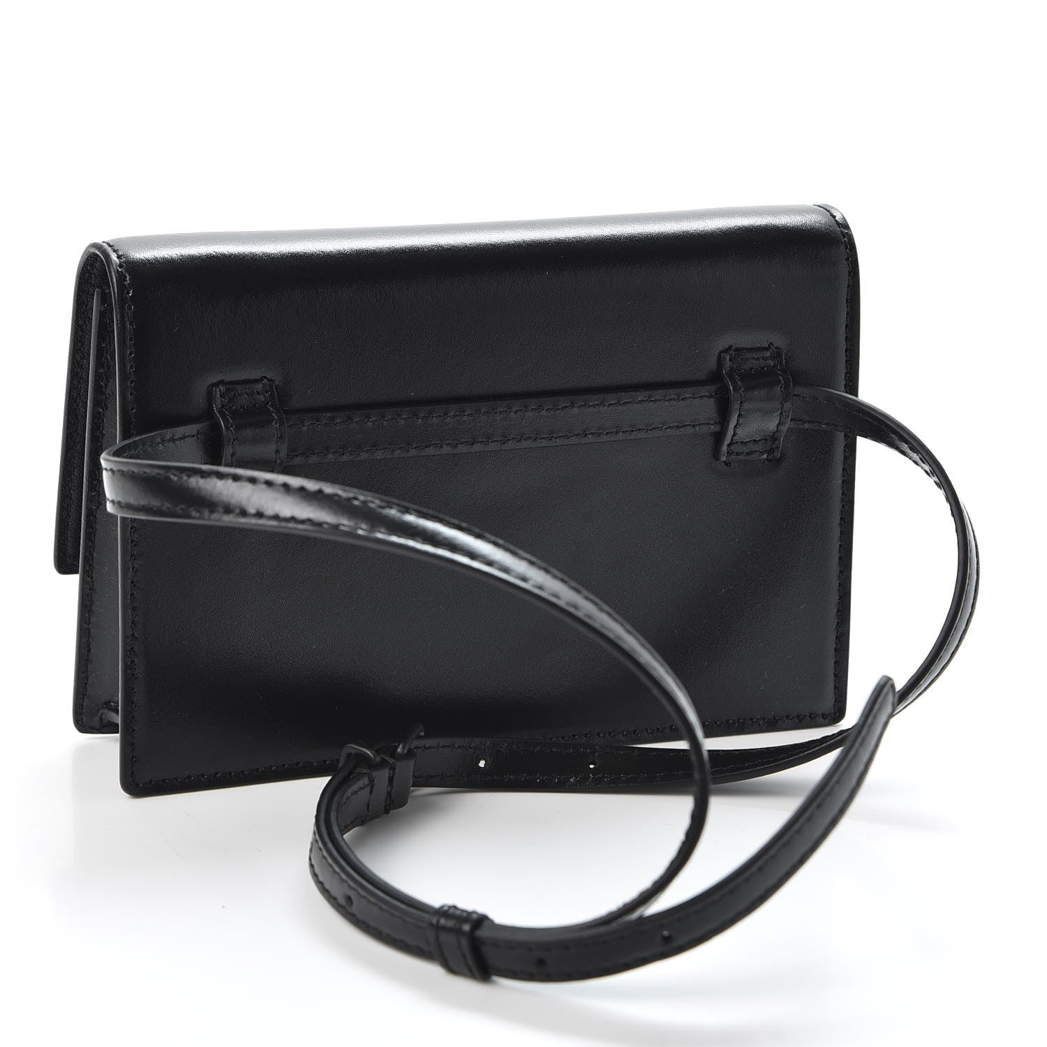 Balenciaga Shiny Box Calfskin Monochrome XS Sharp Belt Bag Black 2 of 8