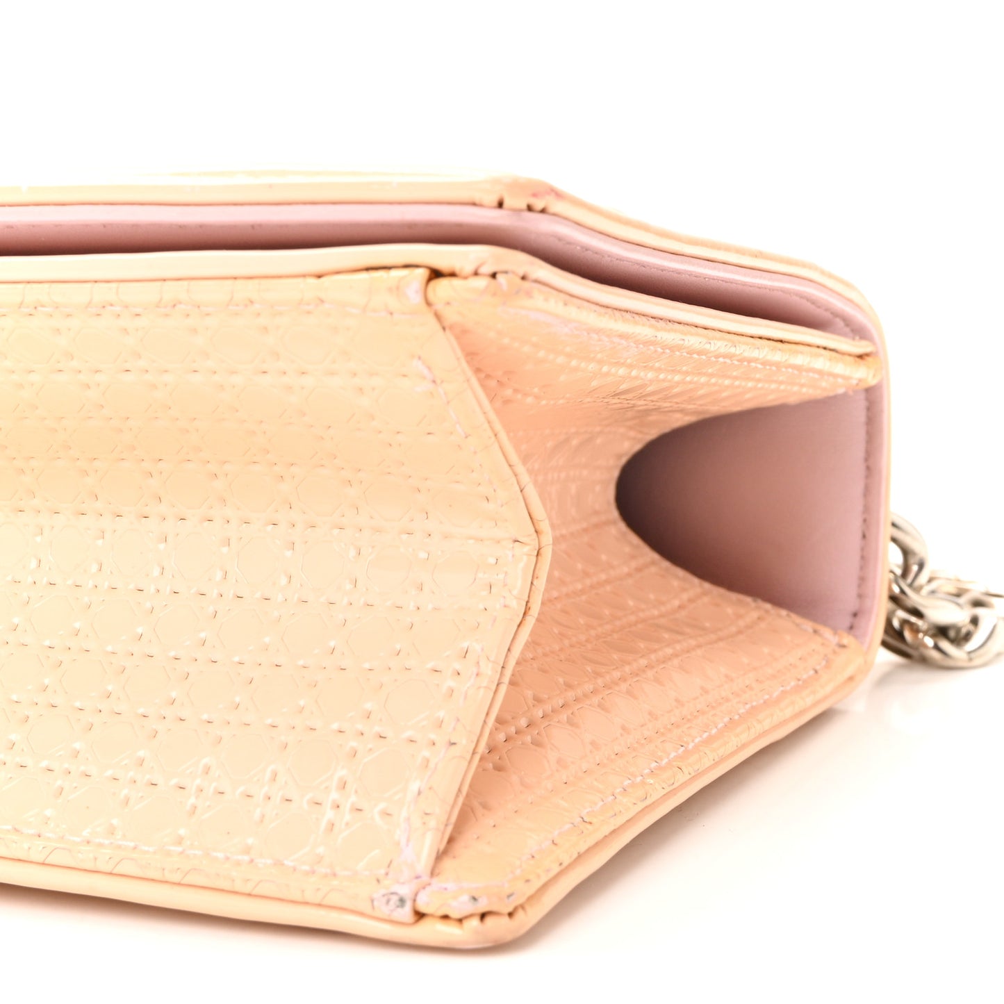 Patent Micro-Cannage Small Diorama Flap Bag Rose