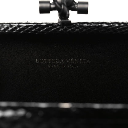 Bottega Veneta Satin Intreccio Impero Ayers Knot Clutch Black 6 of 10
