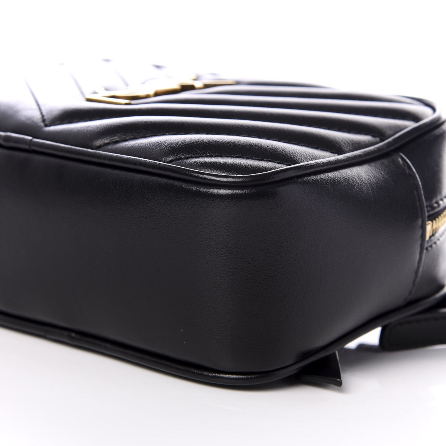 Calfskin Matelasse Monogram Lou Belt Bag Black