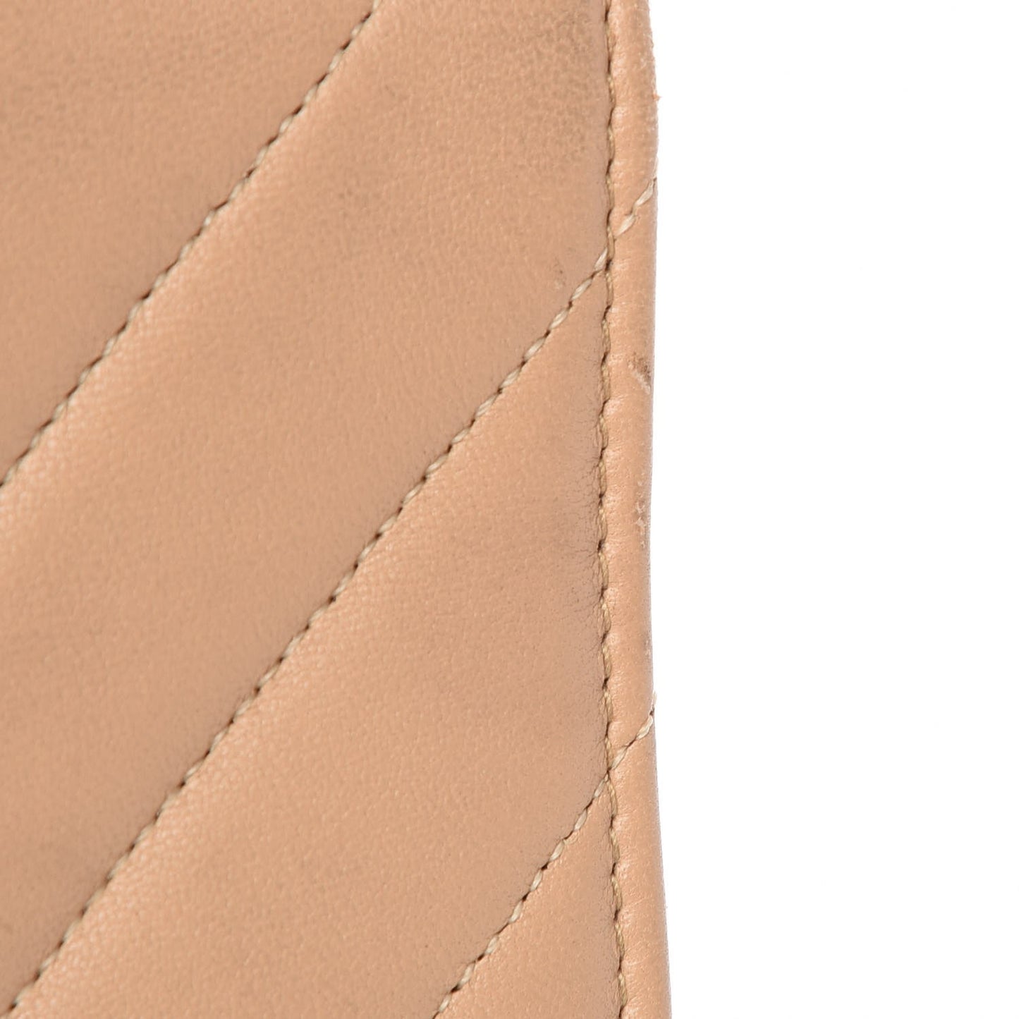 Lambskin Chevron Flap Beige
