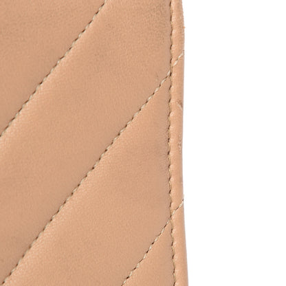 Chanel Lambskin Chevron Flap Beige 12 of 13