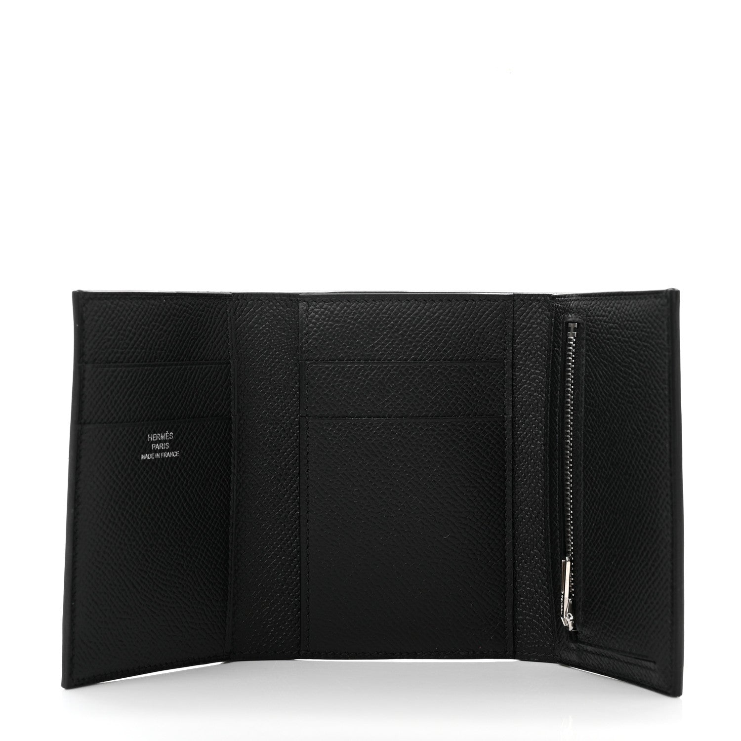 Hermes Epsom Tri-Fold Compact Monochrome Bearn Wallet Black 5 of 7