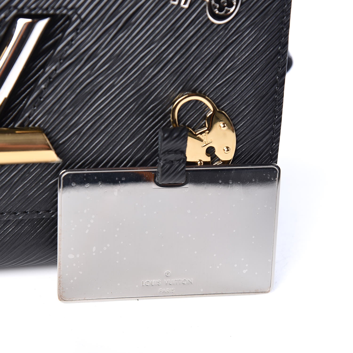 Louis Vuitton Epi Love Lock Twist Shoulder Bag MM Black 7 of 10
