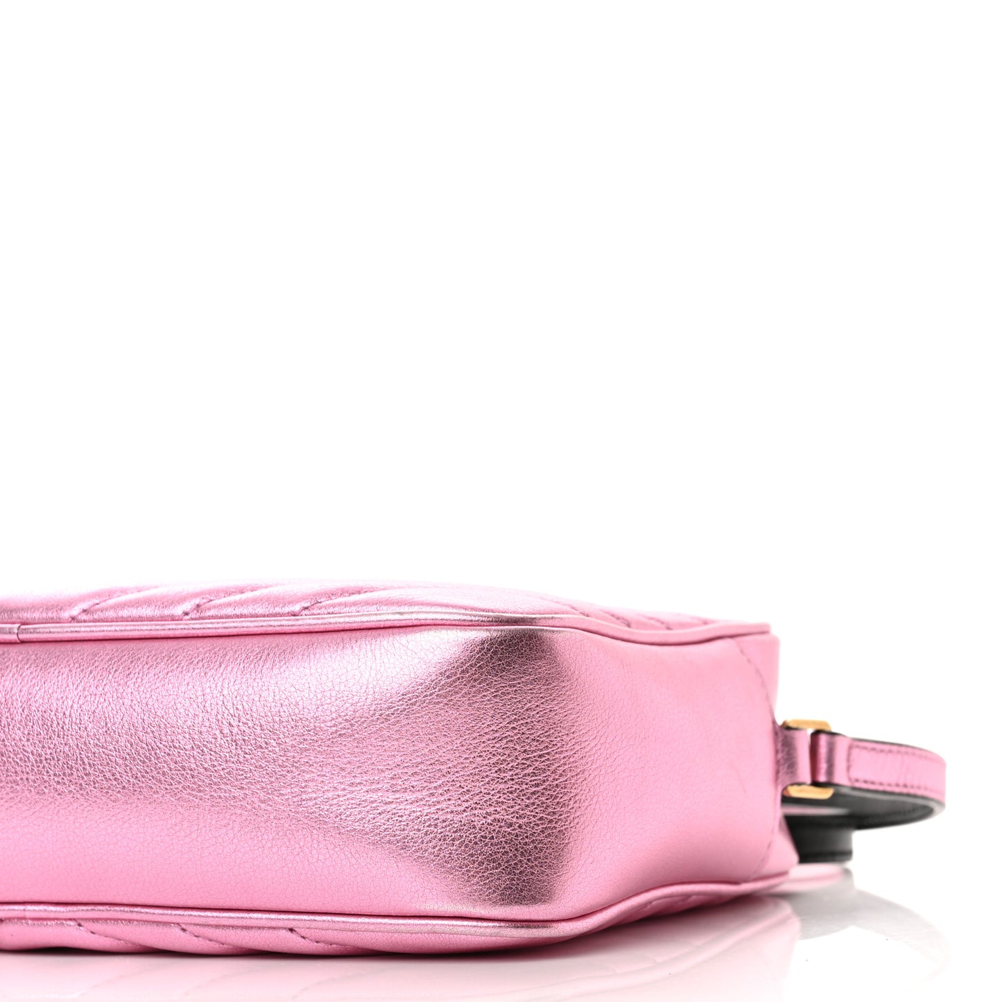 Metallic Calfskin Matelasse Monogram Lou Camera Bag Vegas Pink