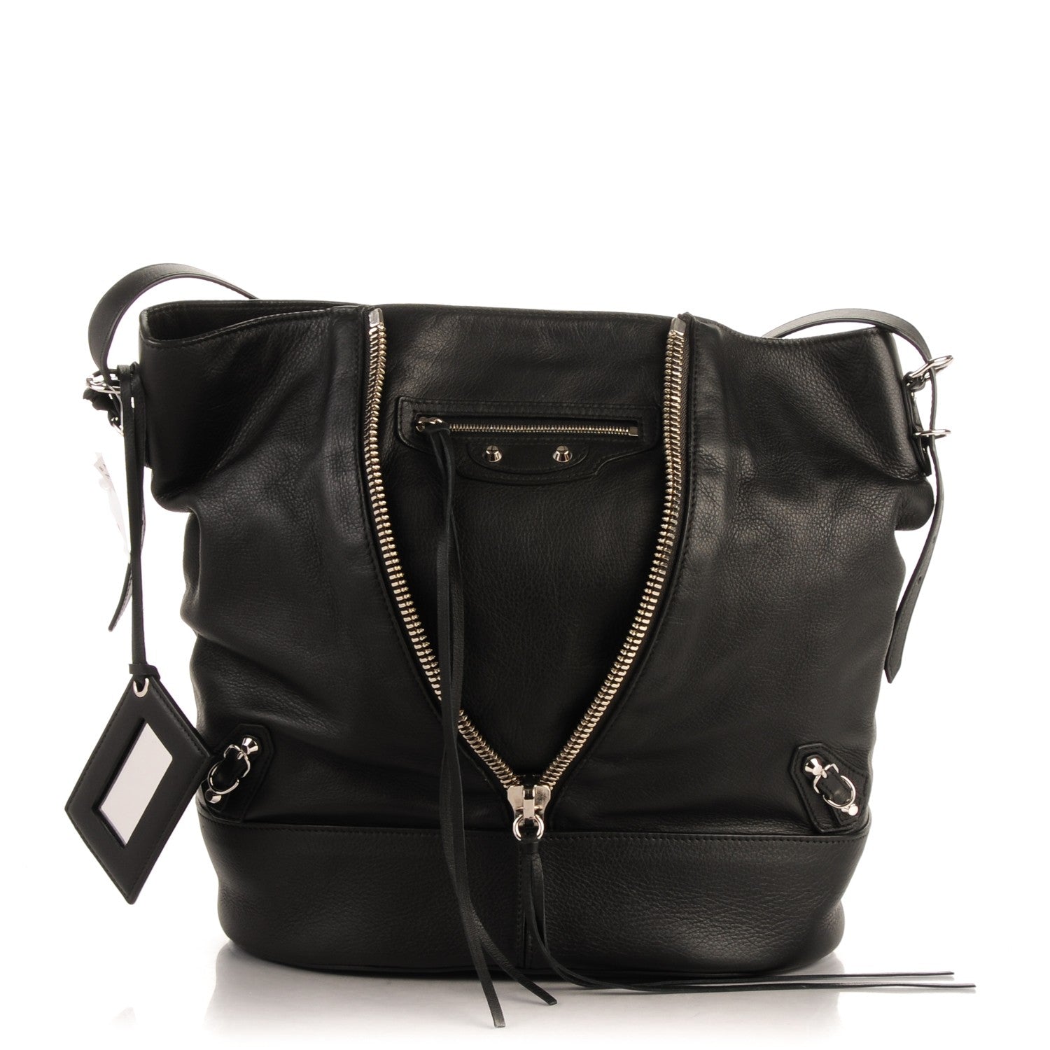 Balenciaga Veau Papier Classic Hardware Drop Bucket Bag Black 1 of 7