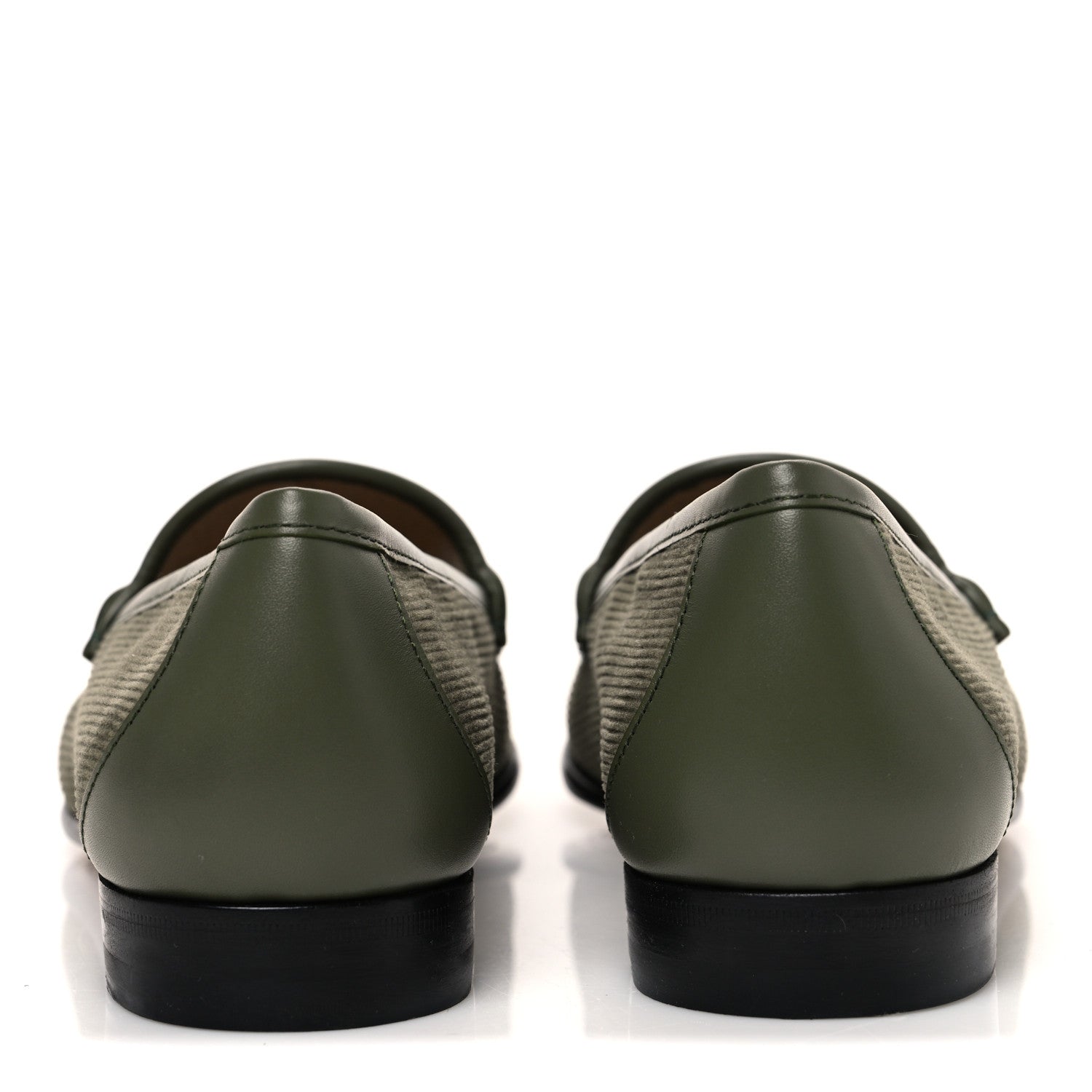 Gucci Corduroy Womens 1953 Horsebit Loafers 40 Sweet Military 6 of 10