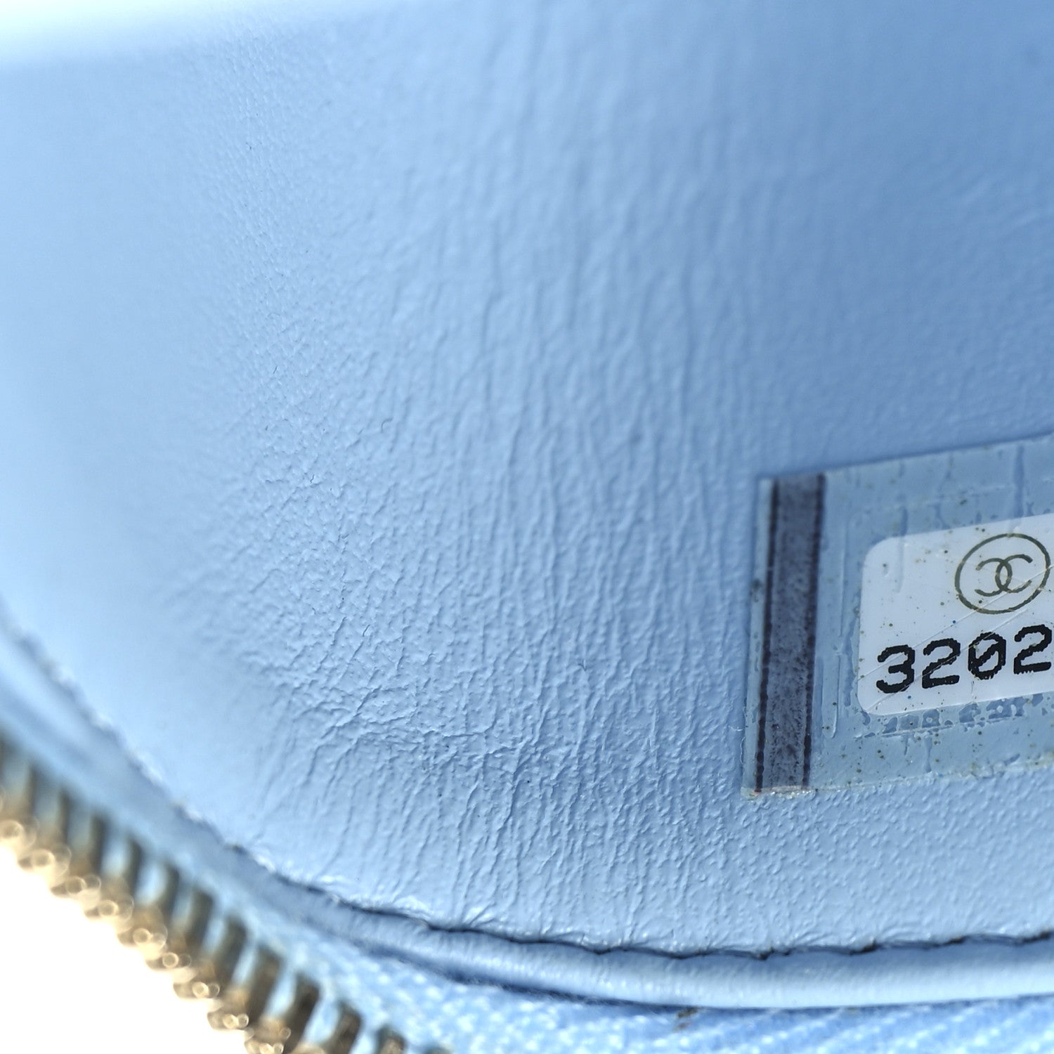 Chanel Caviar Quilted Small Tiny CC Vanity Case With Chain Light Blue Light Blue 7 of 13