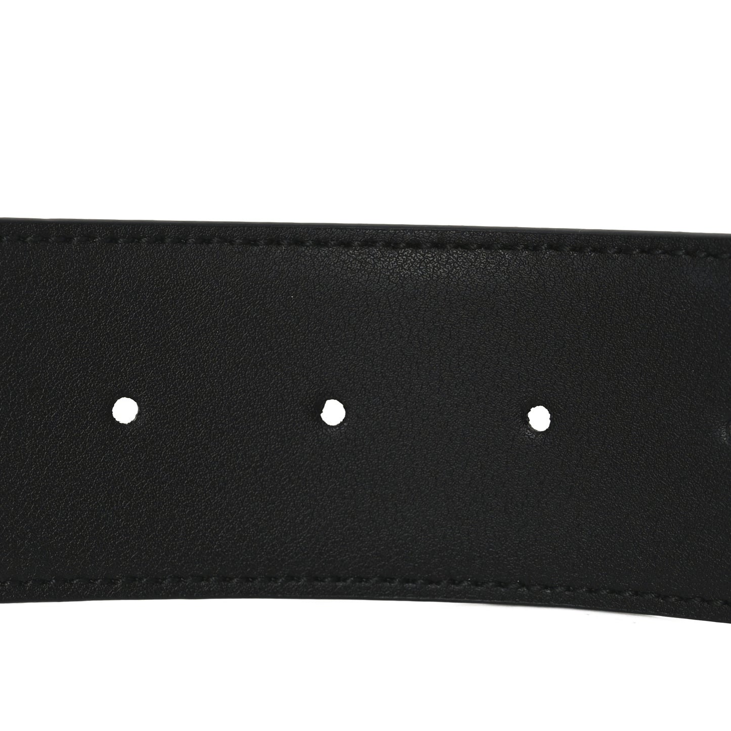 Glass Calfskin Interlocking G Belt 95 38  Black