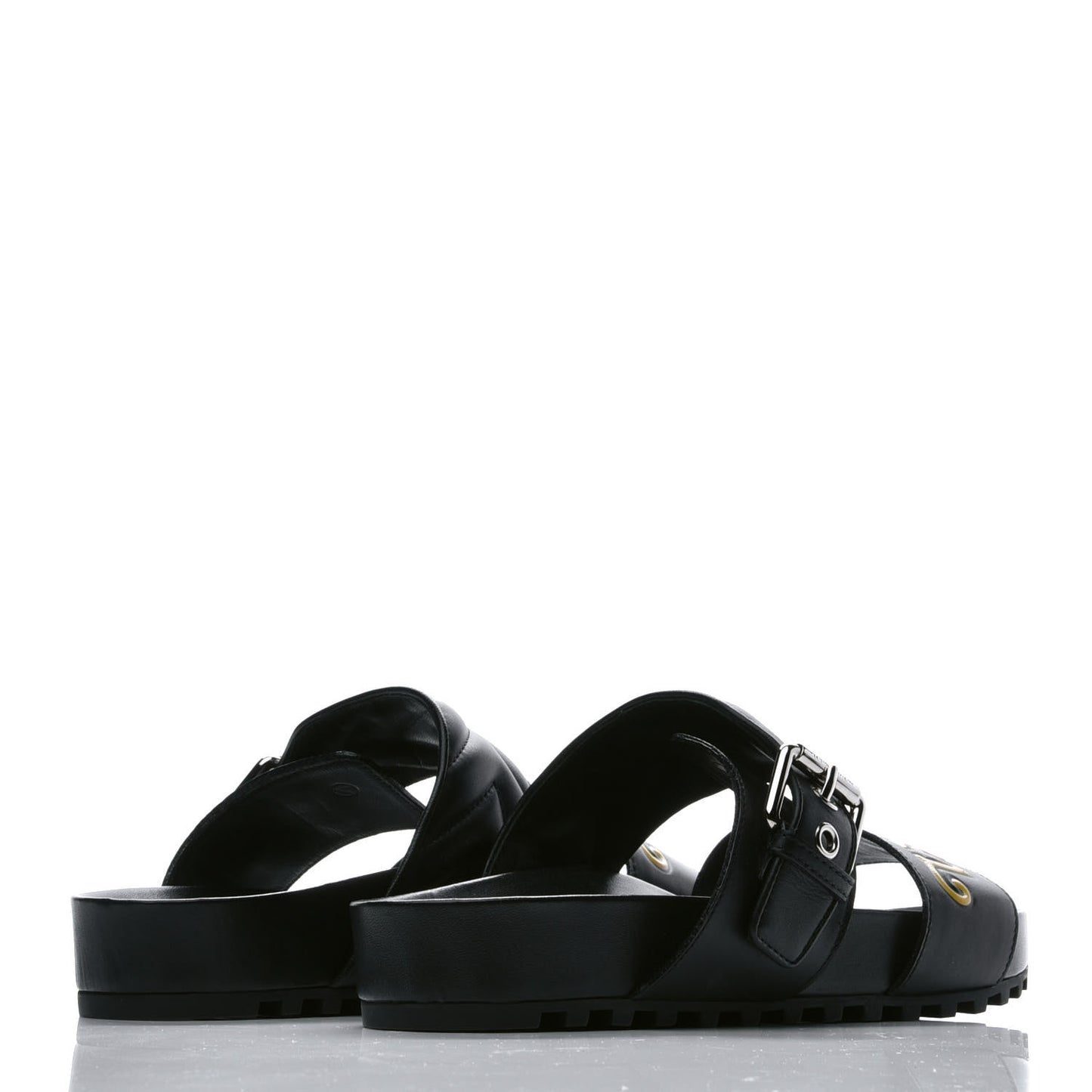 Calfskin New Wave Bom Dia Mule Sandals 37 Black