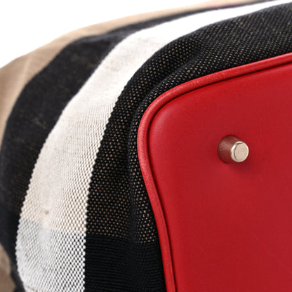 Burberry Canvas Mega Check Medium Ashby Hobo Cadmium Red 8 of 14