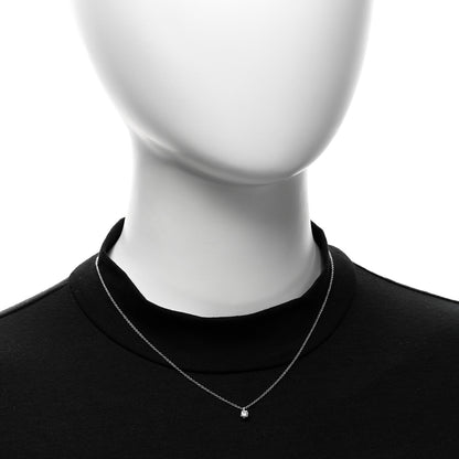 Tiffany Platinum Diamond .16ct Solitaire Pendant Necklace 2 of 5