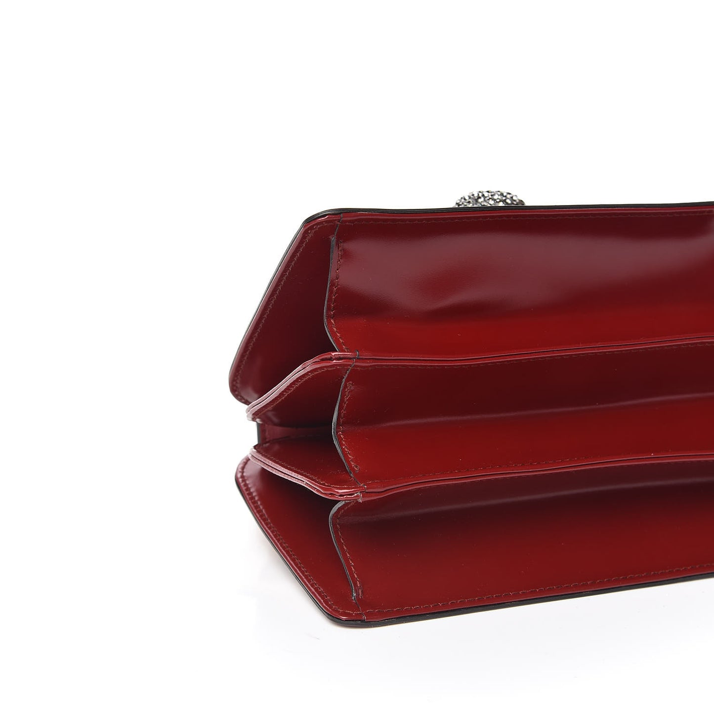 Calfskin Lisse Cornice Crystal Mini Thiara Top Handle Bag Cerise Red Gold Multicolor