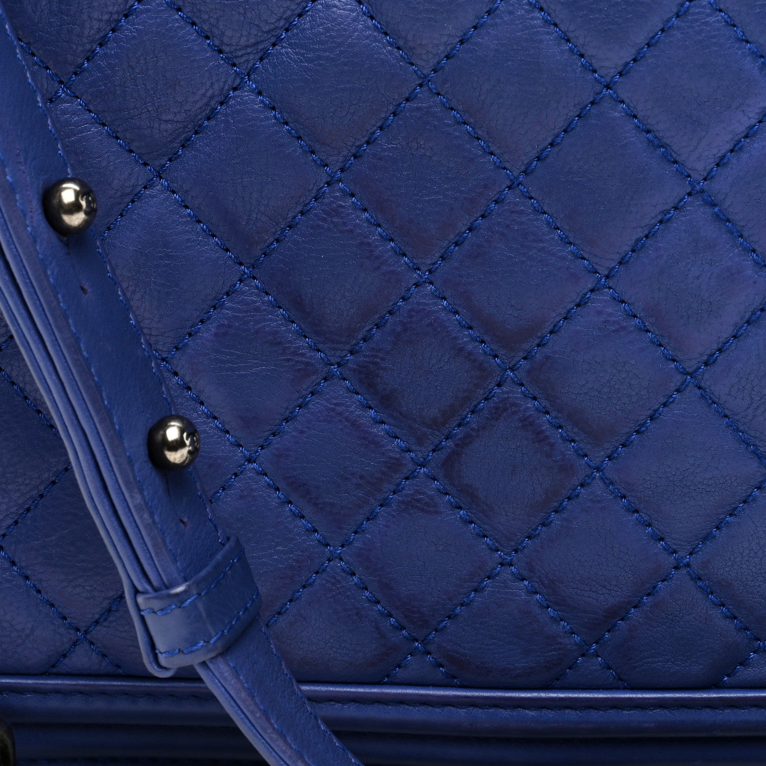 Chanel Calfskin Quilted Large Boy Flap Dark Blue 10 of 11