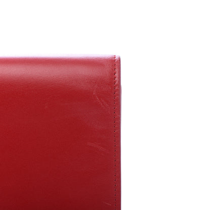 Saint Laurent Calfskin Monogram Cassandre Clutch Rouge Orient 9 of 10