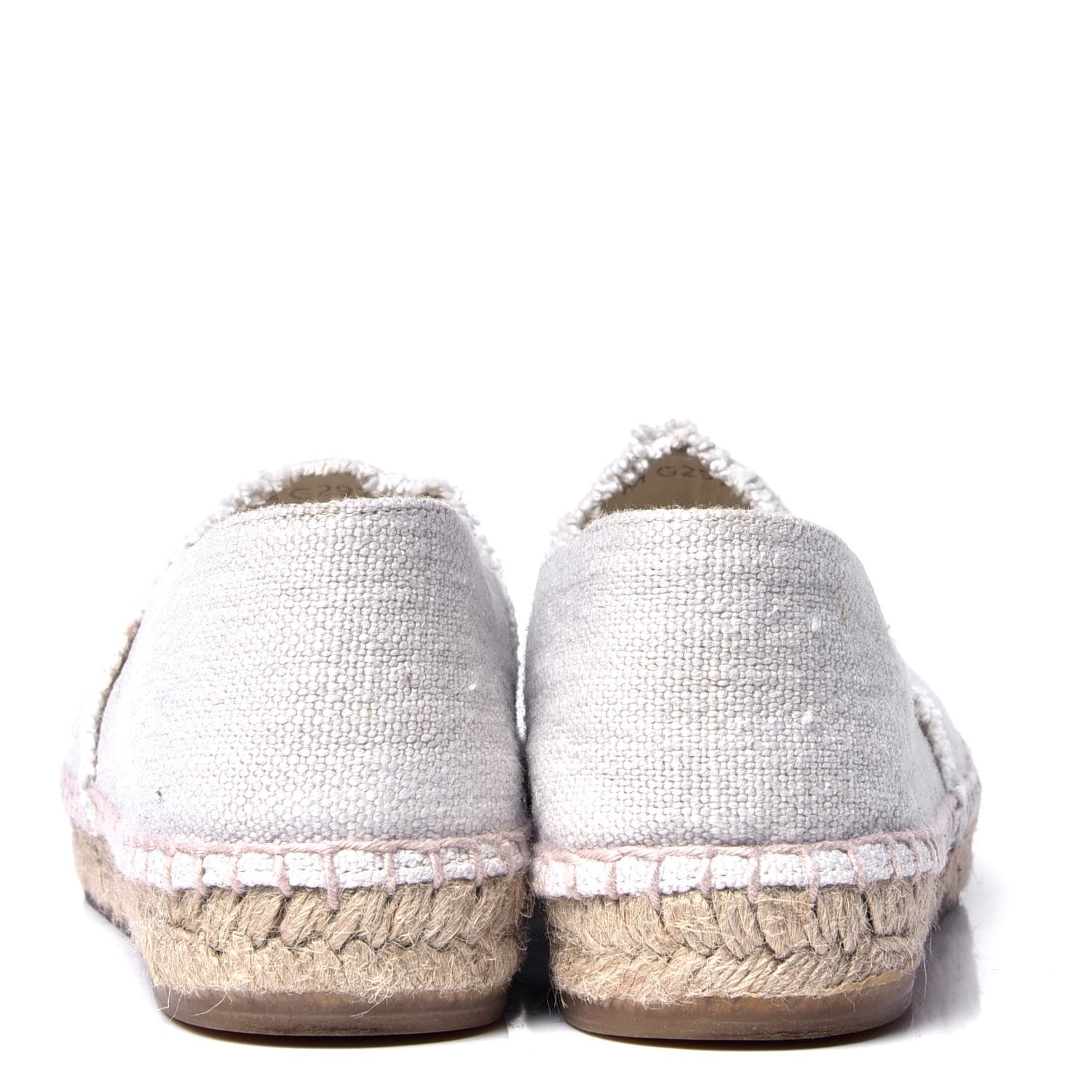 Chanel Linen CC Espadrilles 36 Beige Black 4 of 6