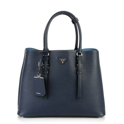 Prada Saffiano Cuir Medium Double Handle Tote Baltico Astrale 1 of 7