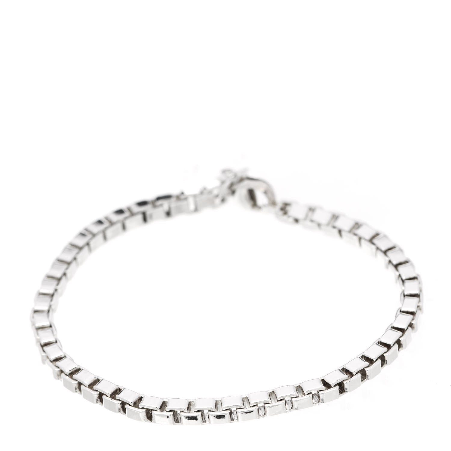 Tiffany Sterling Silver 4mm Venetian Link Bracelet 1 of 5