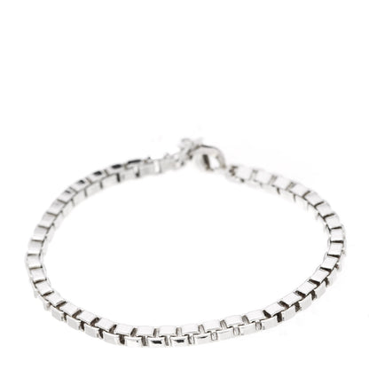 Tiffany Sterling Silver 4mm Venetian Link Bracelet 1 of 5