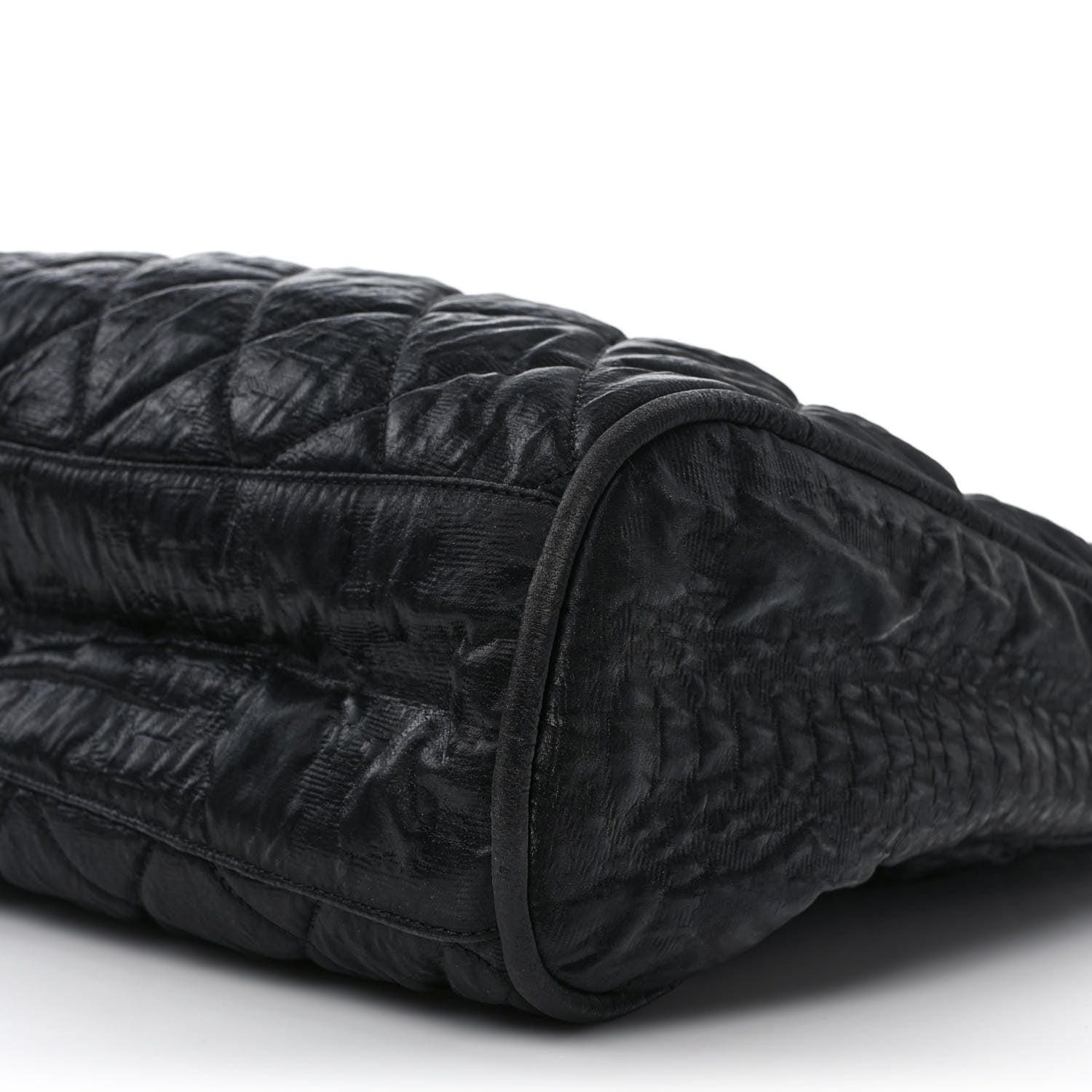 Chanel Crinkled Coated Canvas Le Marais Hobo Black 9 of 9