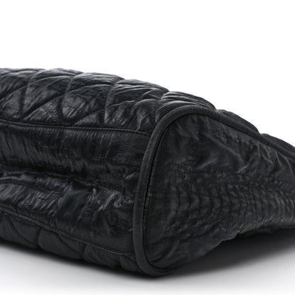 Chanel Crinkled Coated Canvas Le Marais Hobo Black 9 of 9
