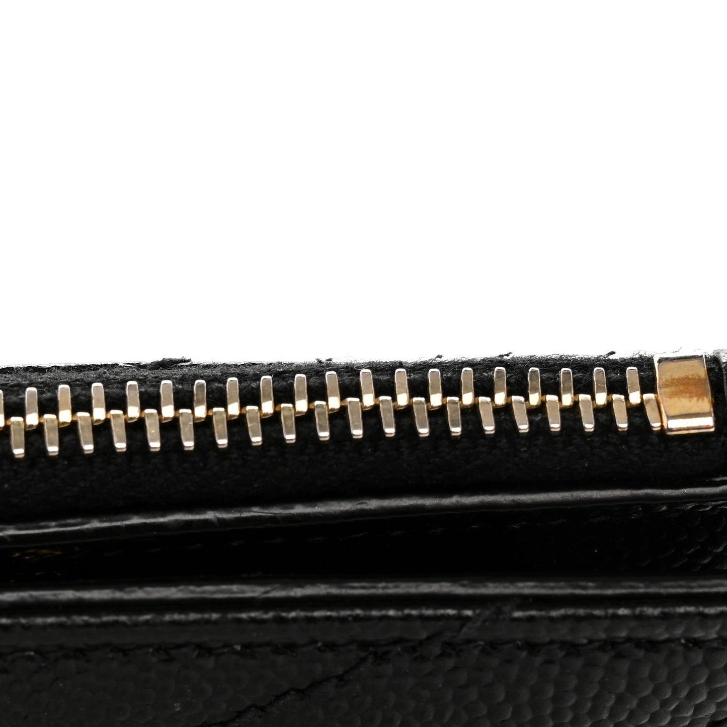 Grain De Poudre Matelasse Chevron Monogram Zipped Card Case Black