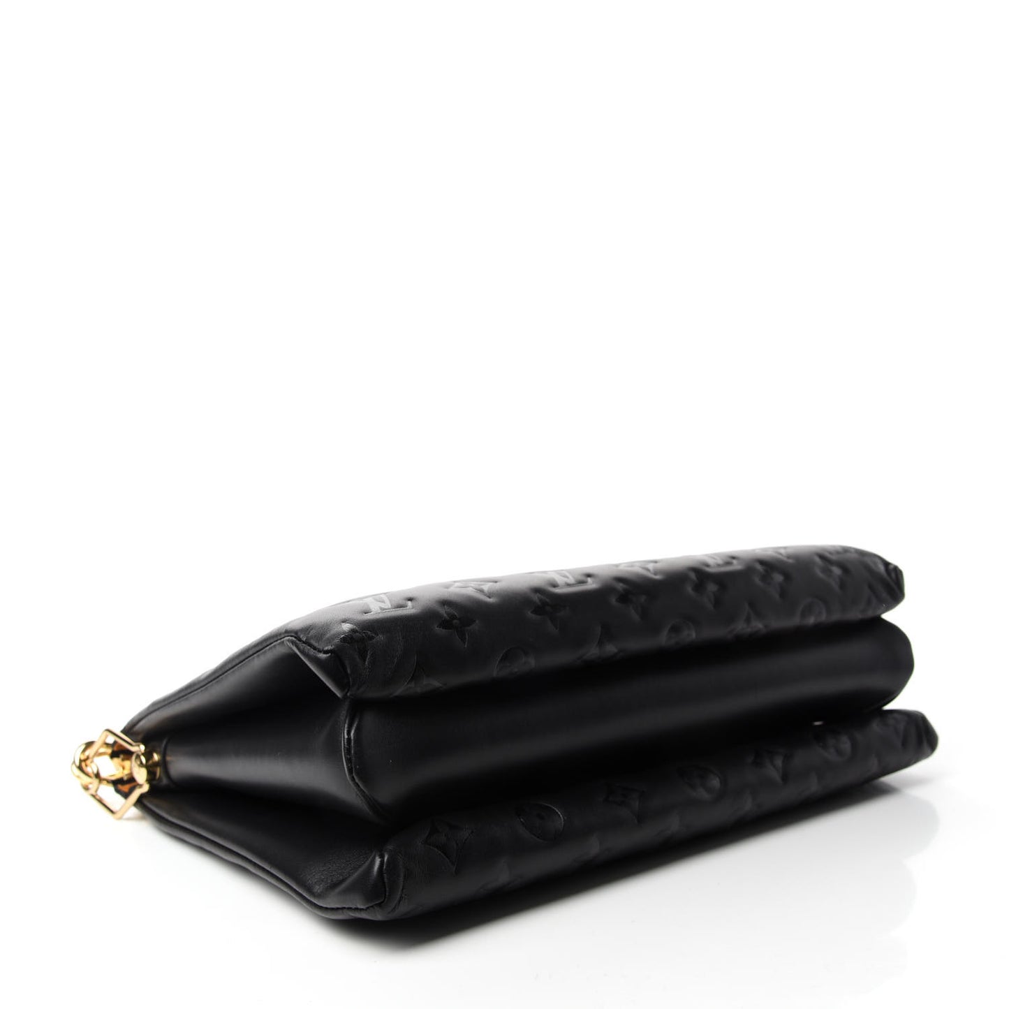 Lambskin Embossed Monogram Coussin MM Black