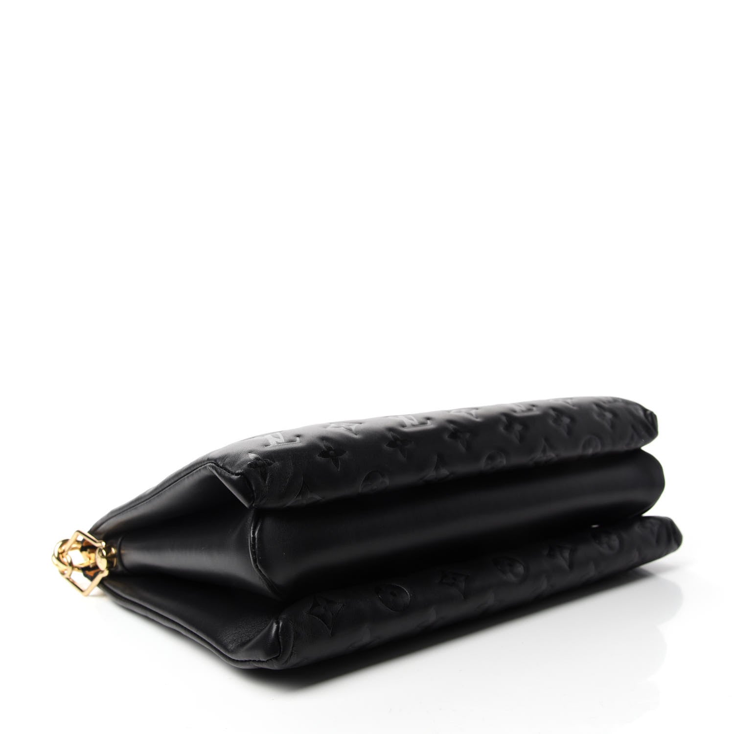 Louis Vuitton Lambskin Embossed Monogram Coussin MM Black 5 of 11