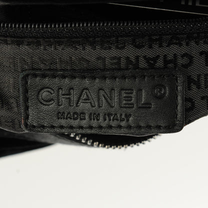 Chanel Velvet Satin Shoulder Bag Black 7 of 7