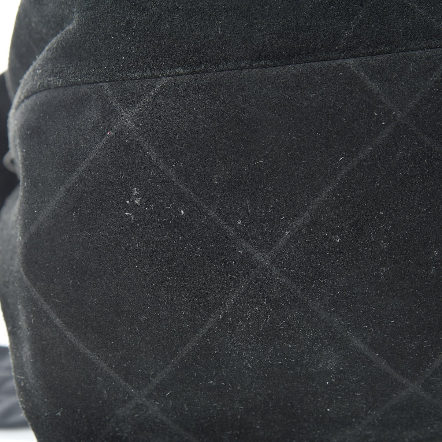Suede Stitched Messenger Black
