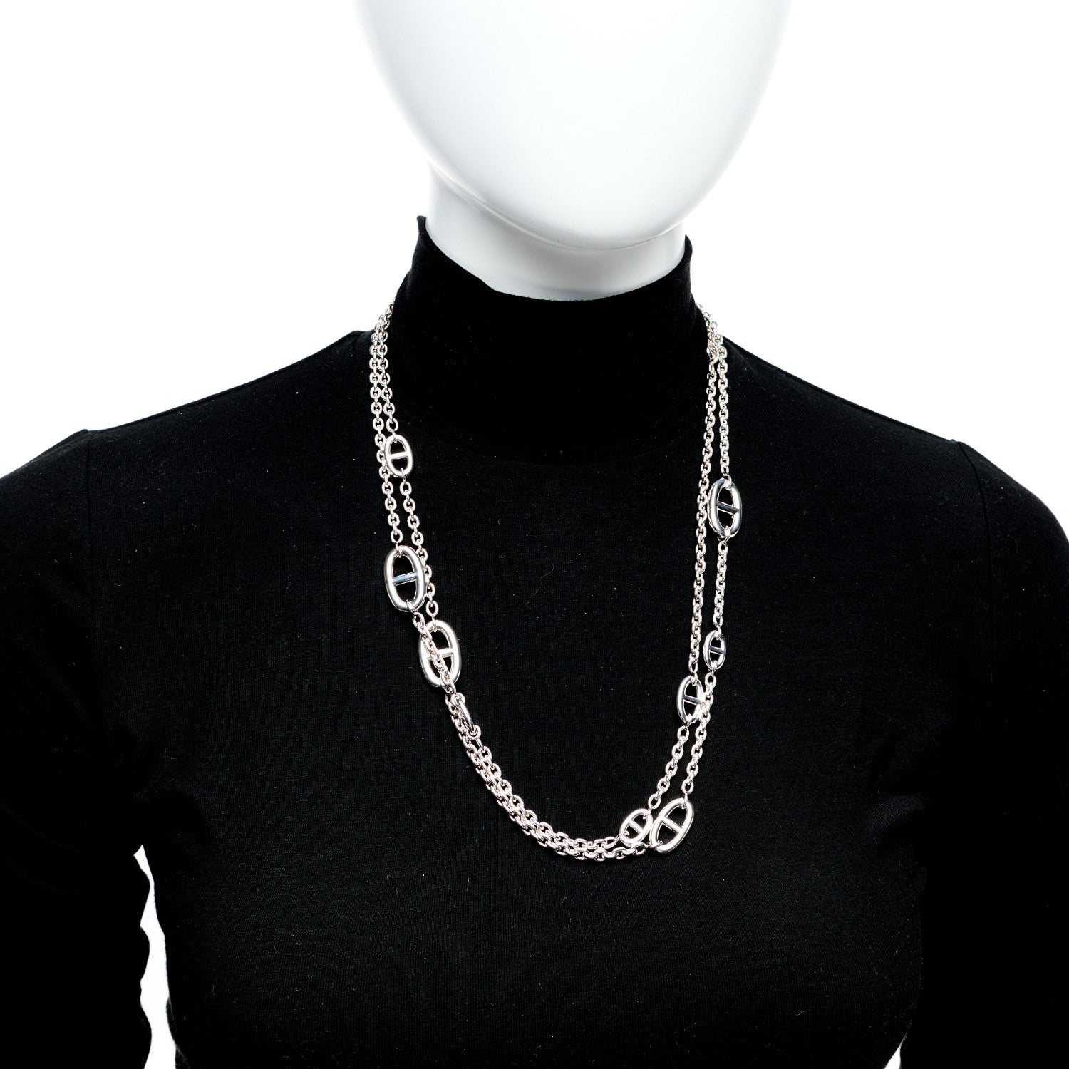 Hermes Sterling Silver Farandole Necklace 120 2 of 6