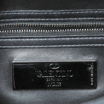 Valentino Garavani Vitello Medium Glam Lock Rockstud Flap Black 6 of 7