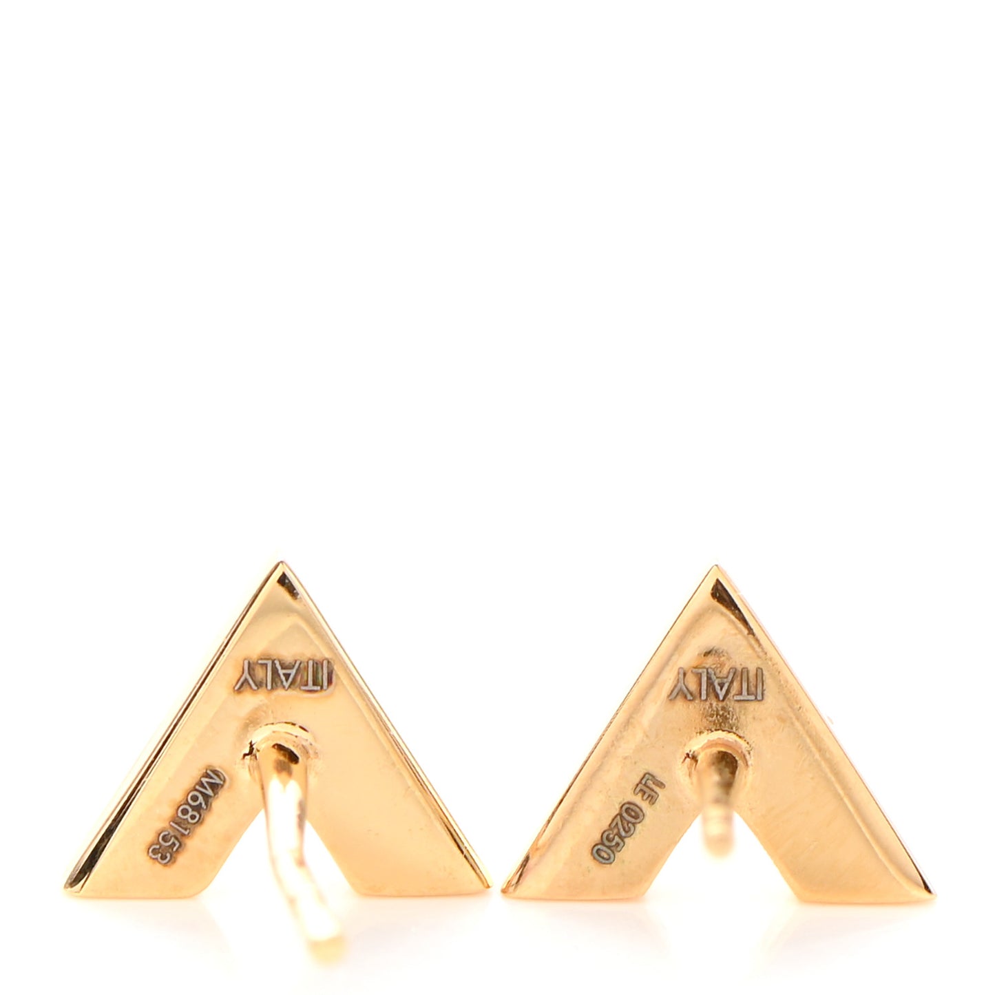 Brass Essential V Stud Earrings Gold