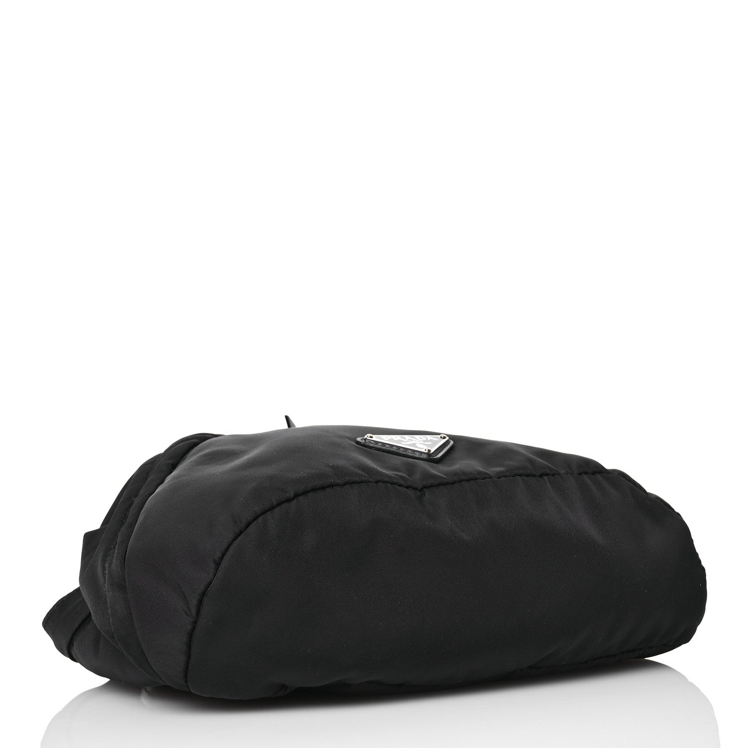 Prada Re-Nylon Vitello Metal Triangle Logo Sling Backpack Black 4 of 11