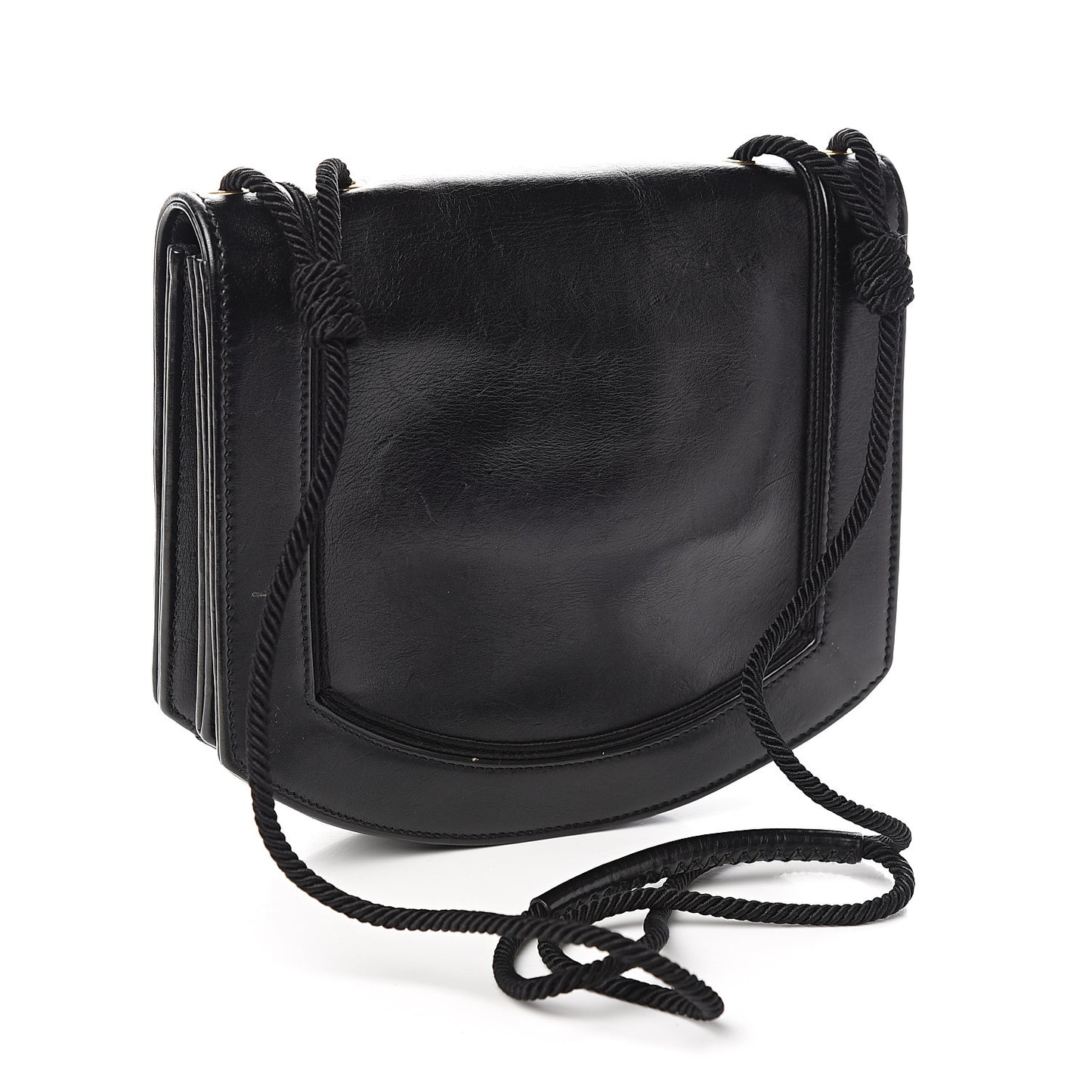 Calfskin Medium Monogram Fetish Satchel Black
