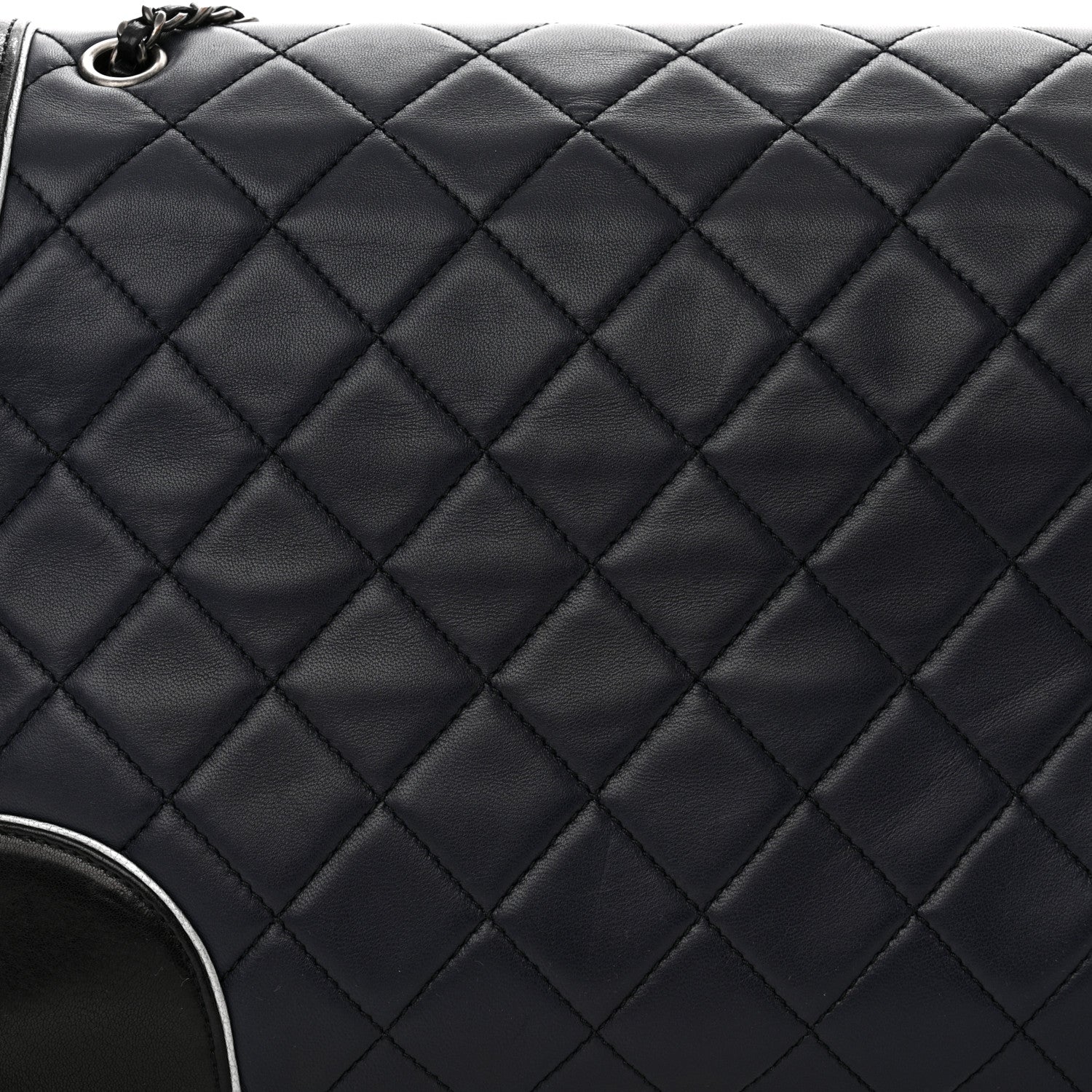 Chanel Calfskin Quilted Bi-Color Jumbo Flap Blue Black 15 of 15