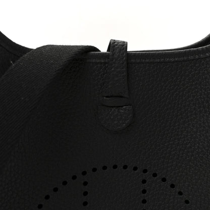 Hermes Taurillon Clemence Evelyne TPM Black 7 of 10