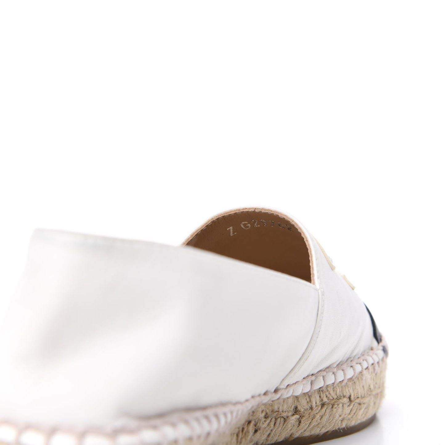 Lambskin CC Espadrilles 36 White Black