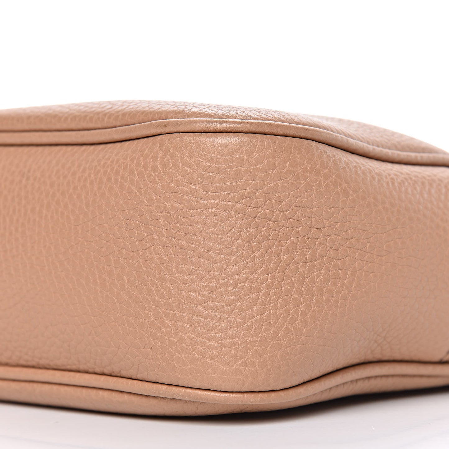 Pebbled Calfskin Small Soho Disco Bag Rose Beige