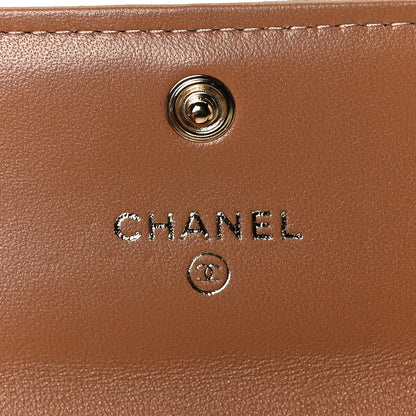 Chanel Lambskin Chevron Quilted Boy Card Holder Dark Beige 3 of 8