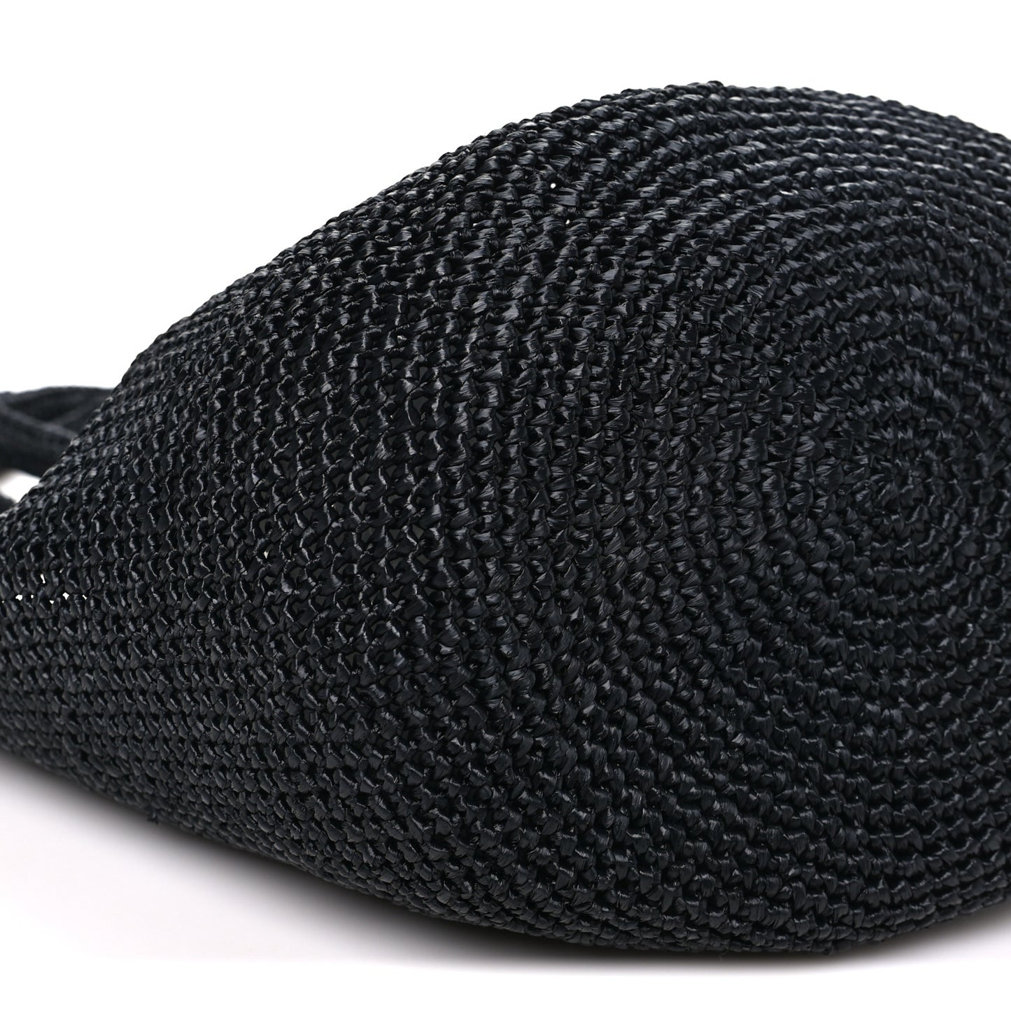 Raffia Genevieve Tote Bag Black